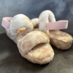 Women’s Size 11 pink/tan cheetah ugg slipper